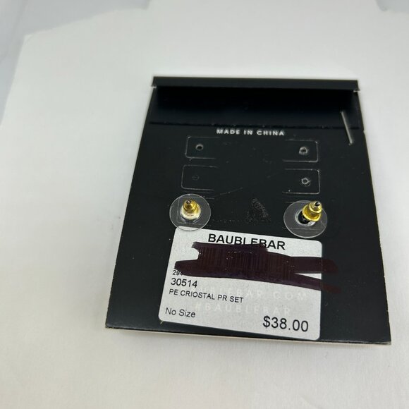 Baublebar Antyque Gold tone Crystal Drop Earrings New with Tag - Picture 3 of 4